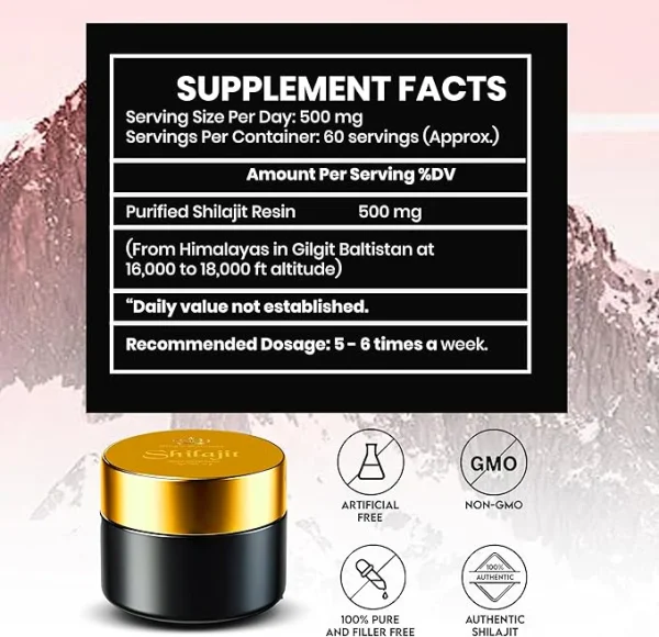 King's Wellness Pure Shilajit Resin, for Men and Women - 100% Natural Himalayan Extract - Image 7